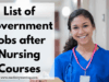 government job oppurtunities after gnm & bsc nursing course