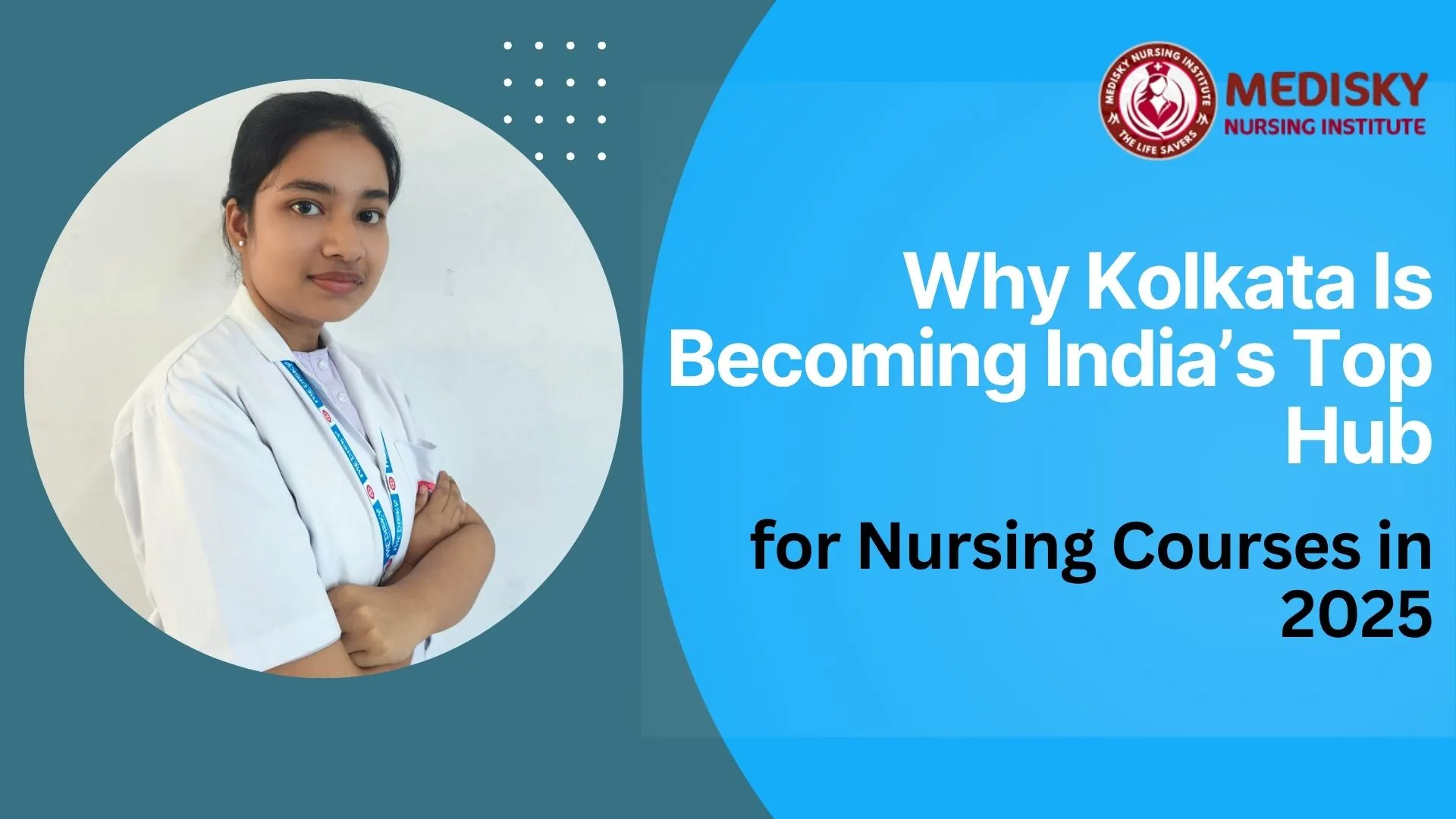 Student attending nursing course lecture in Kolkata