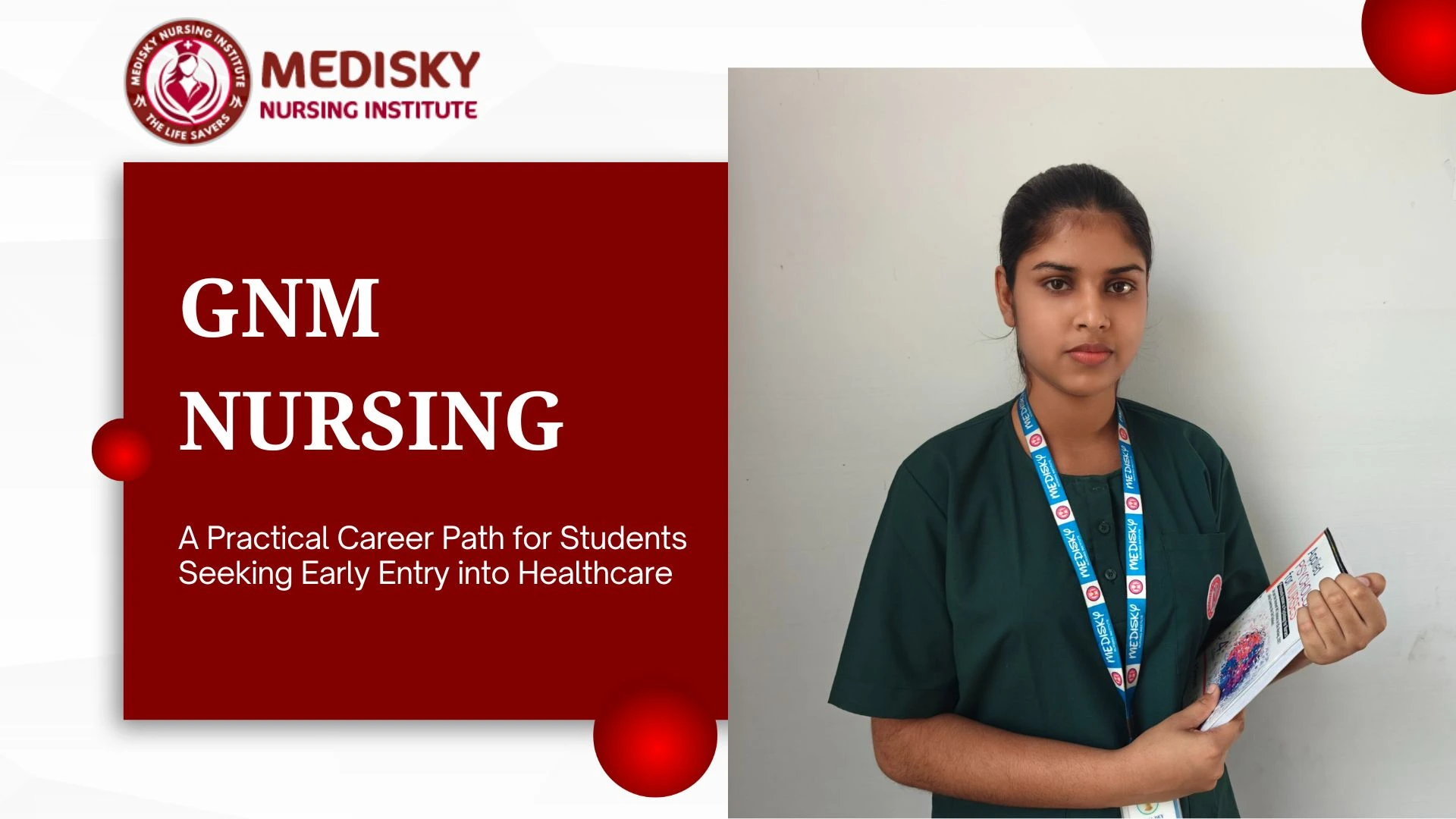 GNM Nursing students learning clinical procedures